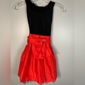 So La Vita Red and Black Special Occasion Dress in Size 4.